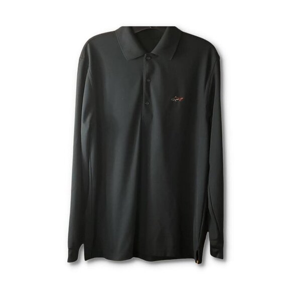 ❤️314 GREG NORMAN Play Dry Fit Long Sleeve Performance Polo - Picture 1 of 8
